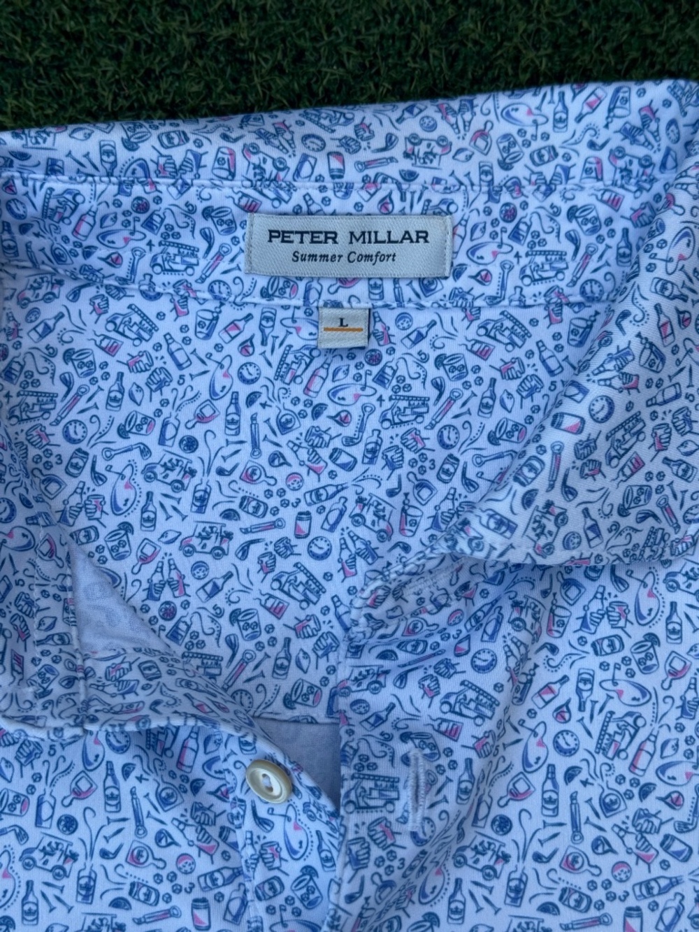 Peter Millar Men's golf polo, with Country Club logo Men's Large - Picture 6 of 8